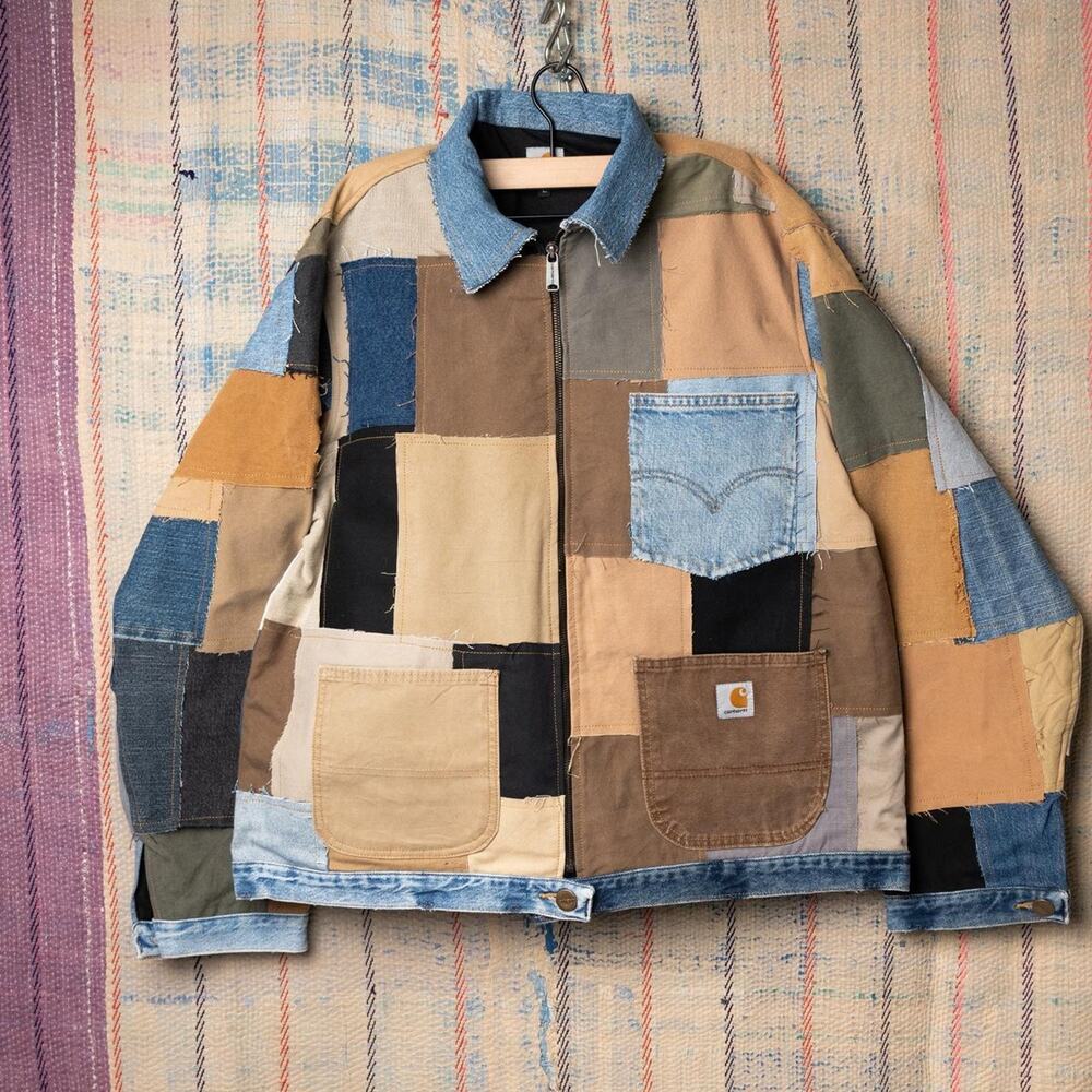 Custom patchwork carhartt chore jacket - image 1